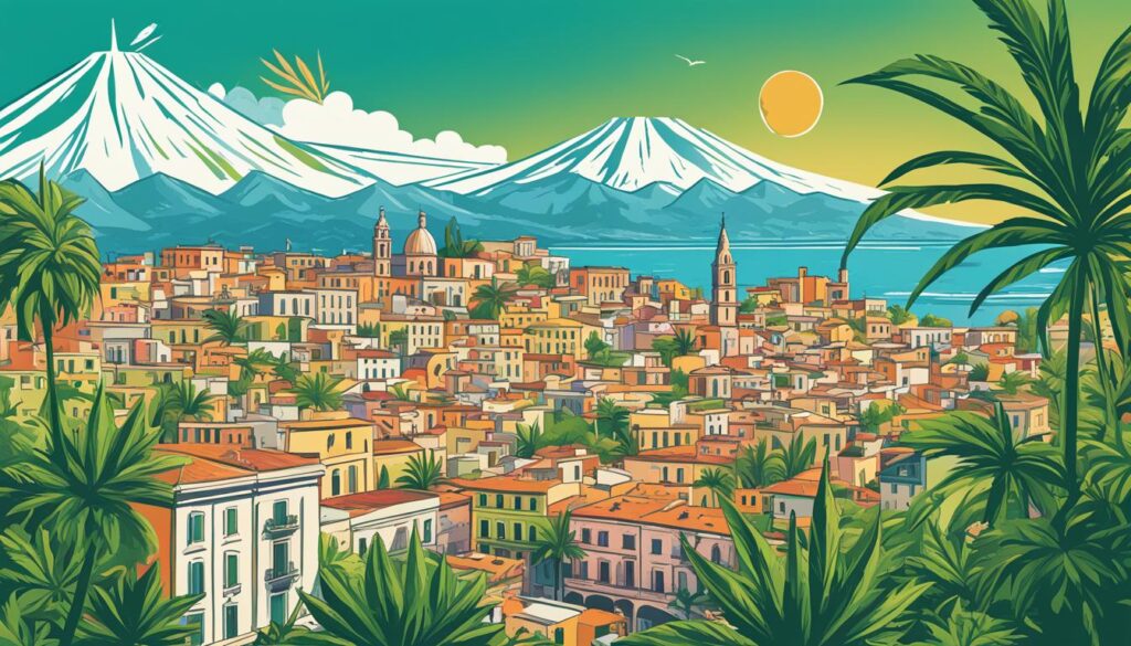 Catania city landscape