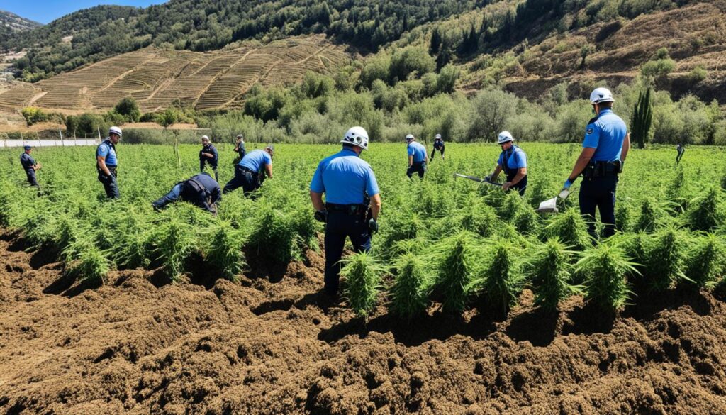 cannabis eradication Reggio Calabria