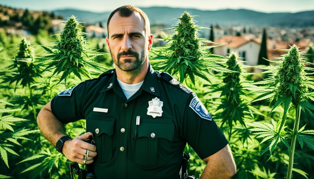 law enforcement marijuana Peristeri