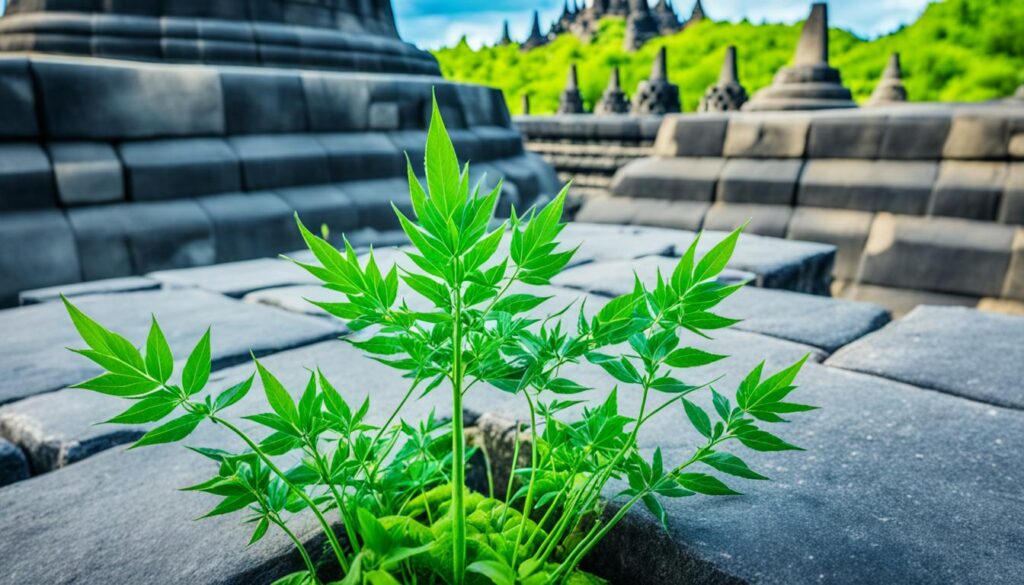 weed in Borobudur