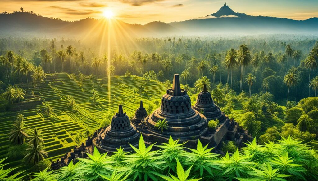 weed in Borobudur