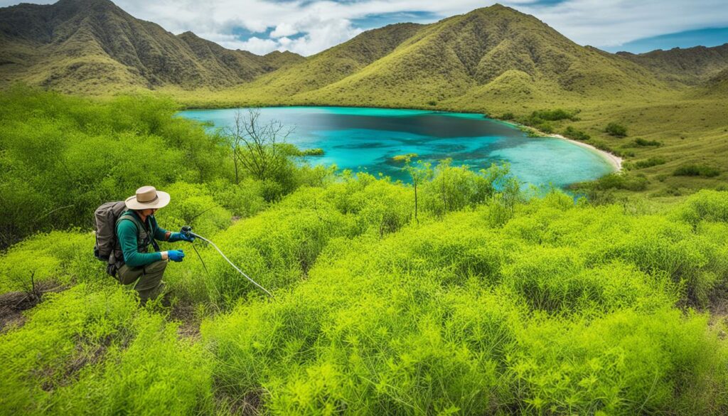 weed management in Komodo National Park